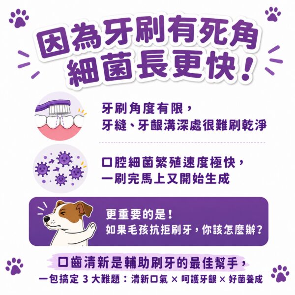 毛孩抗拒刷牙怎麼辦？口齒清新是輔助刷牙的最佳幫手