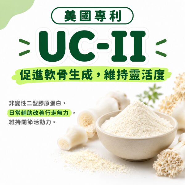 美國專利UC-II非變性二型膠原蛋白，日常輔助軟骨保養
